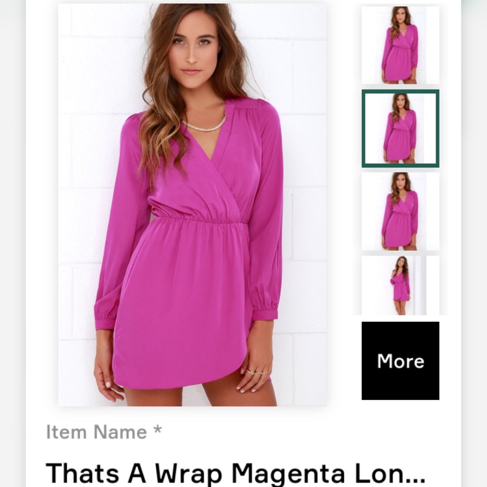 Magenta Wrap Dress
